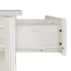 Carrello da cucina con ripiano in granito e ruote – Bianco / Ciliegio / Nero / Grigio, 1 persona