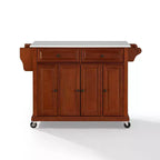 Carrello da cucina con ripiano in granito e ruote – Bianco / Ciliegio / Nero / Grigio, 1 persona