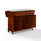 Carrello da cucina con ripiano in granito e ruote – Bianco / Ciliegio / Nero / Grigio, 1 persona