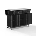 Carrello da cucina con ripiano in granito e ruote – Bianco / Ciliegio / Nero / Grigio, 1 persona