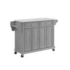 Carrello da cucina con ripiano in granito e ruote – Bianco / Ciliegio / Nero / Grigio, 1 persona