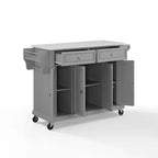 Carrello da cucina con ripiano in granito e ruote – Bianco / Ciliegio / Nero / Grigio, 1 persona