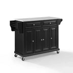 Carrello da cucina con ripiano in granito e ruote – Bianco / Ciliegio / Nero / Grigio, 1 persona