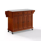 Carrello da cucina con ripiano in granito e ruote – Bianco / Ciliegio / Nero / Grigio, 1 persona