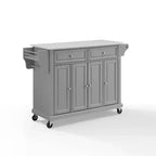 Carrello da cucina con ripiano in granito e ruote – Bianco / Ciliegio / Nero / Grigio, 1 persona