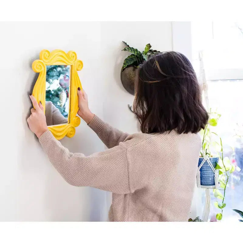 Ukonic Friends TV Show Yellow Peephole Frame Door Mirror Replica | 15 x 11 Inches