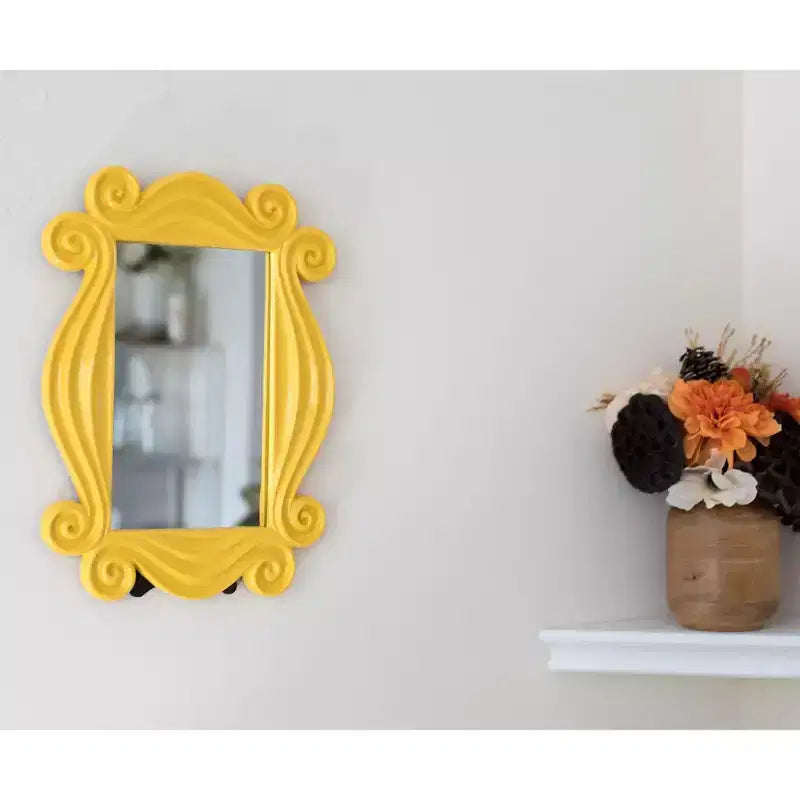 Ukonic Friends TV Show Yellow Peephole Frame Door Mirror Replica | 15 x 11 Inches