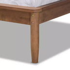 Helsa Letto a Piattaforma Moderno Metà Secolo Noce/Marrone/Grigio - Baxton Studio