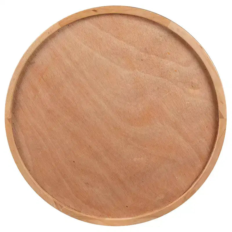 Piano tavolo rotondo in legno massello naturale, 2 posti / 3 posti