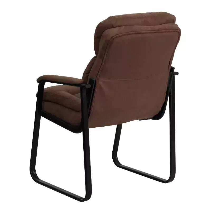 Sedia da ricevimento direzionale Emma and Oliver con supporto lombare e base a slitta