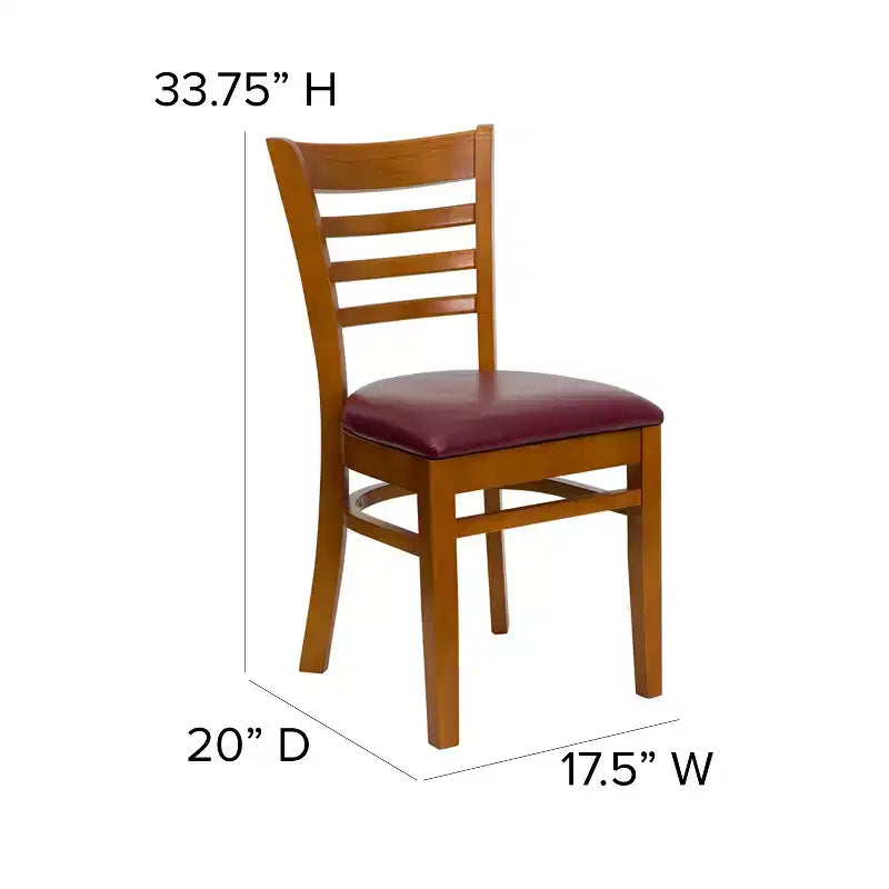 Emma and Oliver Ladder Back Wooden Restaurant Dining Chair