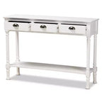 Console da ingresso Garvey Wood con 3 cassetti - Baxton Studio