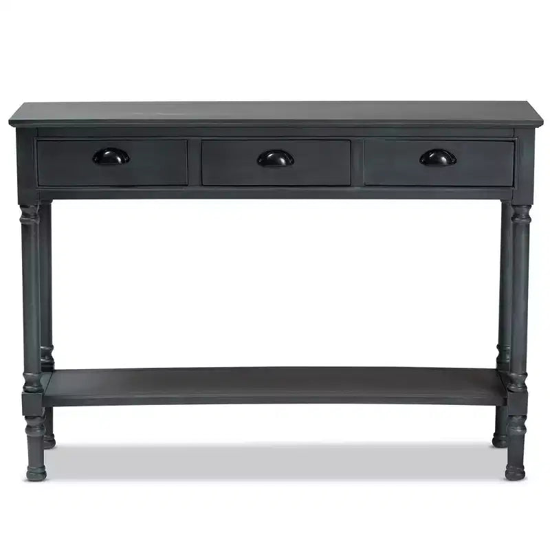 Garvey Wood 3 Drawer Entryway Console Table - Baxton Studio