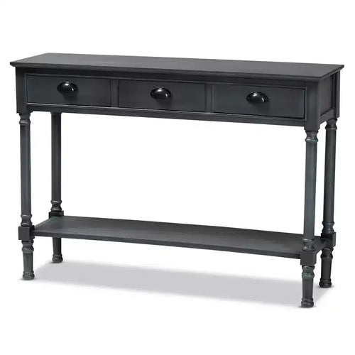 Garvey Wood 3 Drawer Entryway Console Table - Baxton Studio