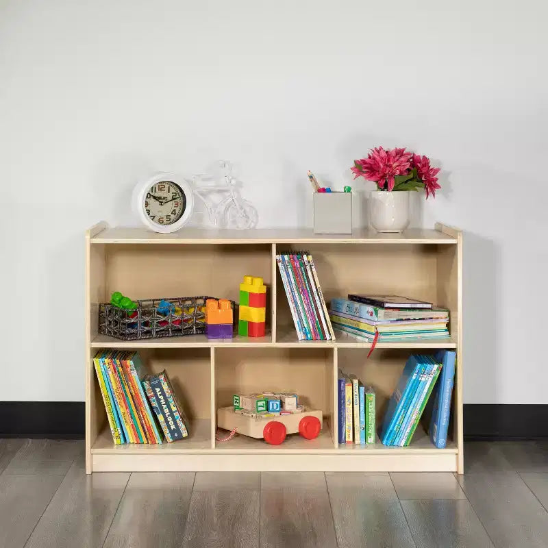 Mobile contenitore a 8 cubi in legno naturale, montaggio singolo
