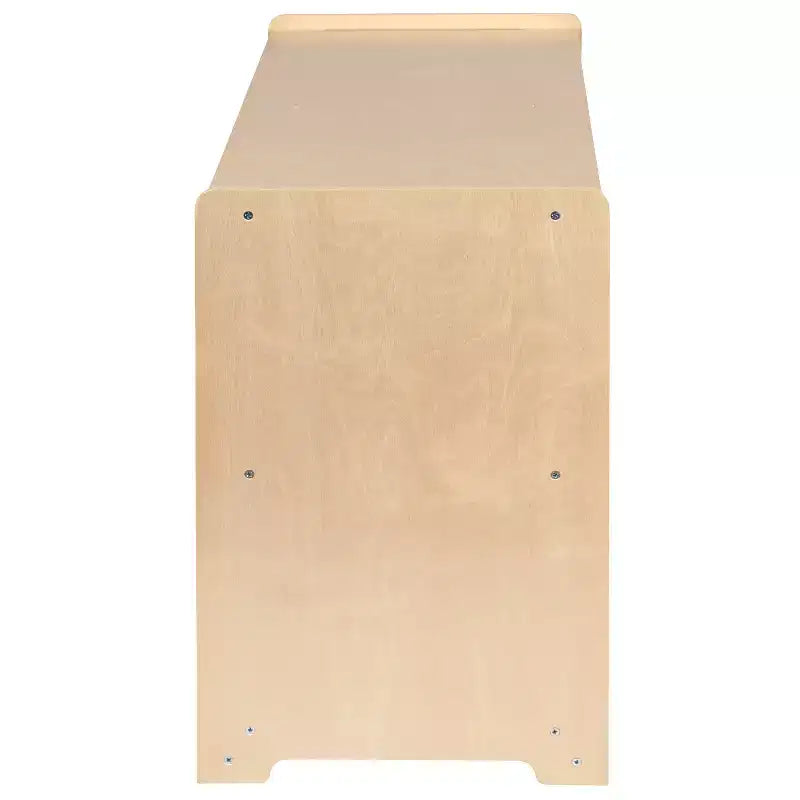 Mobile contenitore a 8 cubi in legno naturale, montaggio singolo
