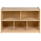 Mobile contenitore a 8 cubi in legno naturale, montaggio singolo
