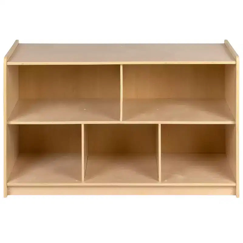 Mobile contenitore a 8 cubi in legno naturale, montaggio singolo