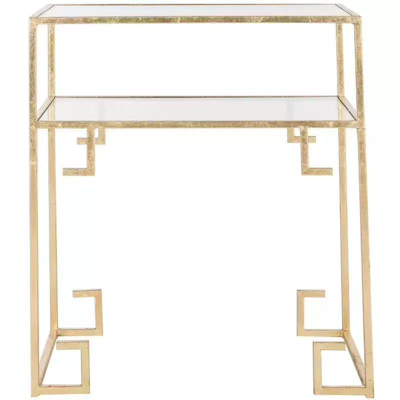 Berdine Accent Table - FOX2560 - Gold/Mirror - Safavieh Couture