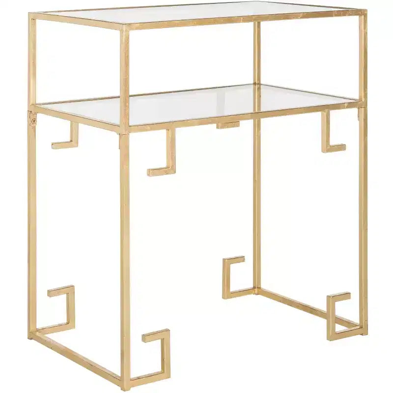 Berdine Accent Table - FOX2560 - Gold/Mirror - Safavieh Couture